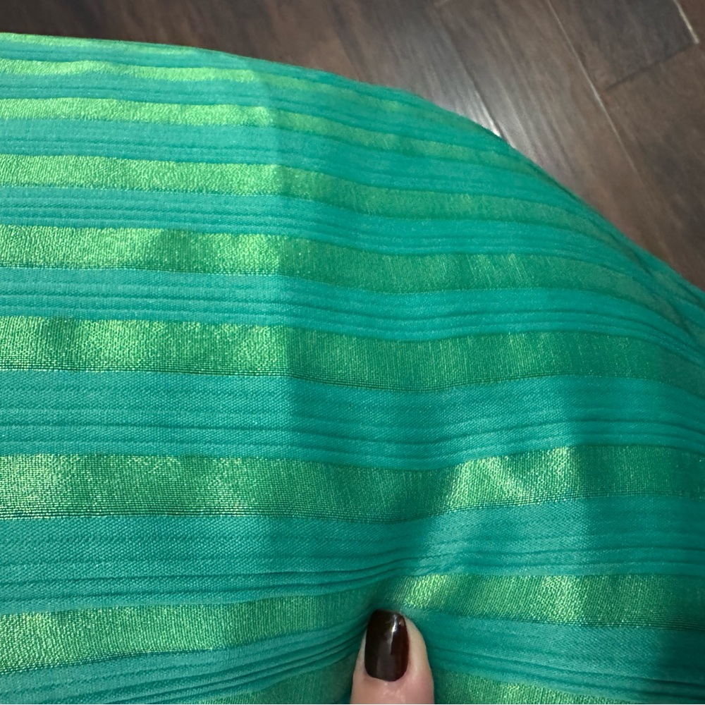Monique Lhuillier Vibrant Green Striped Maxi Dress - Picture 10 of 12